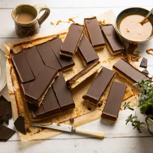 Chocolate caramel shortbread X 2