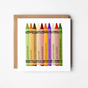 Christmas Crayons Greeting Card