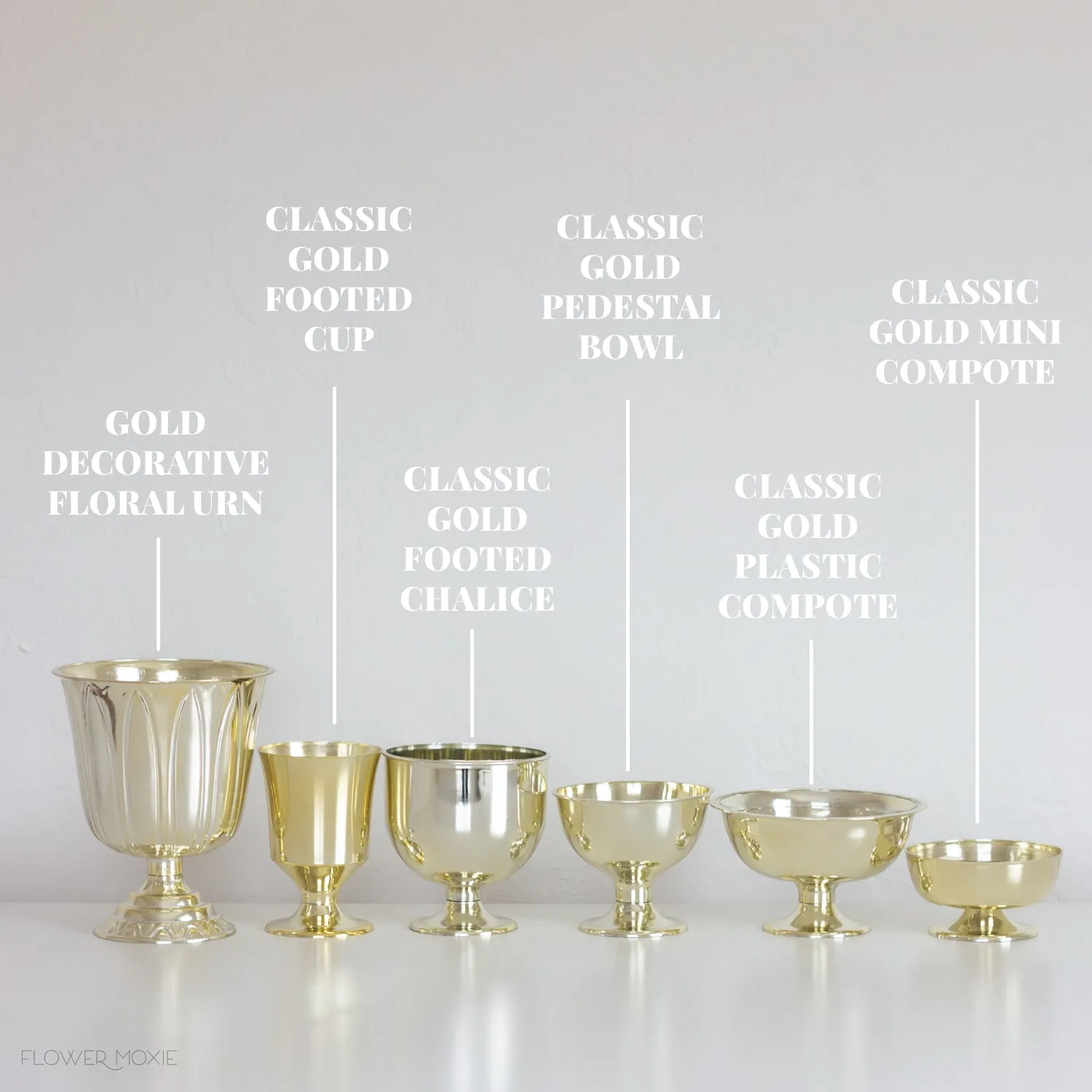 Classic Gold Mini Plastic Chalice Compote