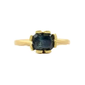 Claw Rectangular Sapphire Ring - Aph Ellen