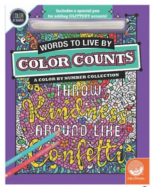 Color Counts: Words to Live By with Glitter