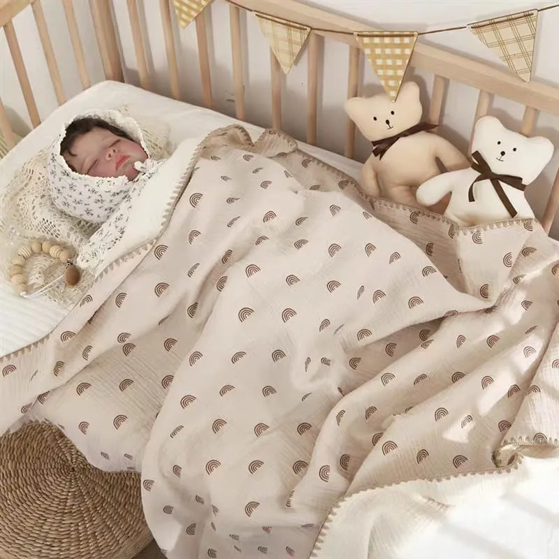 Cotton Muslin Swaddle Blanket – Air Conditioned Quilt, Perfect for Spring & Summer