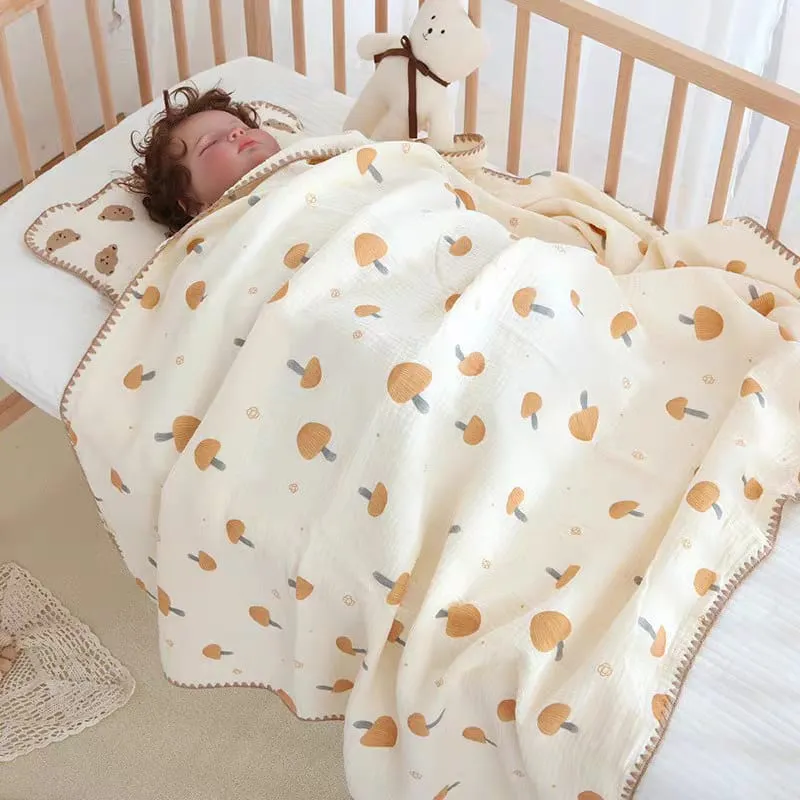 Cotton Muslin Swaddle Blanket – Air Conditioned Quilt, Perfect for Spring & Summer