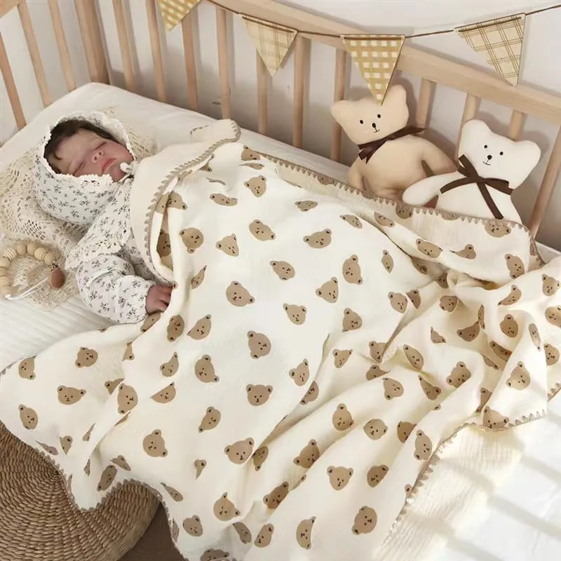 Cotton Muslin Swaddle Blanket – Air Conditioned Quilt, Perfect for Spring & Summer