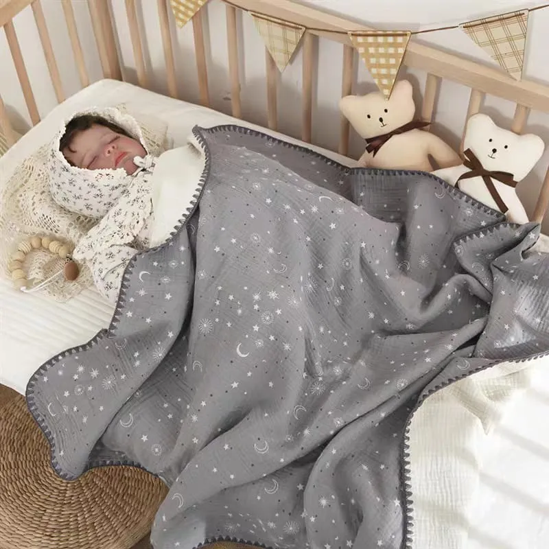 Cotton Muslin Swaddle Blanket – Air Conditioned Quilt, Perfect for Spring & Summer