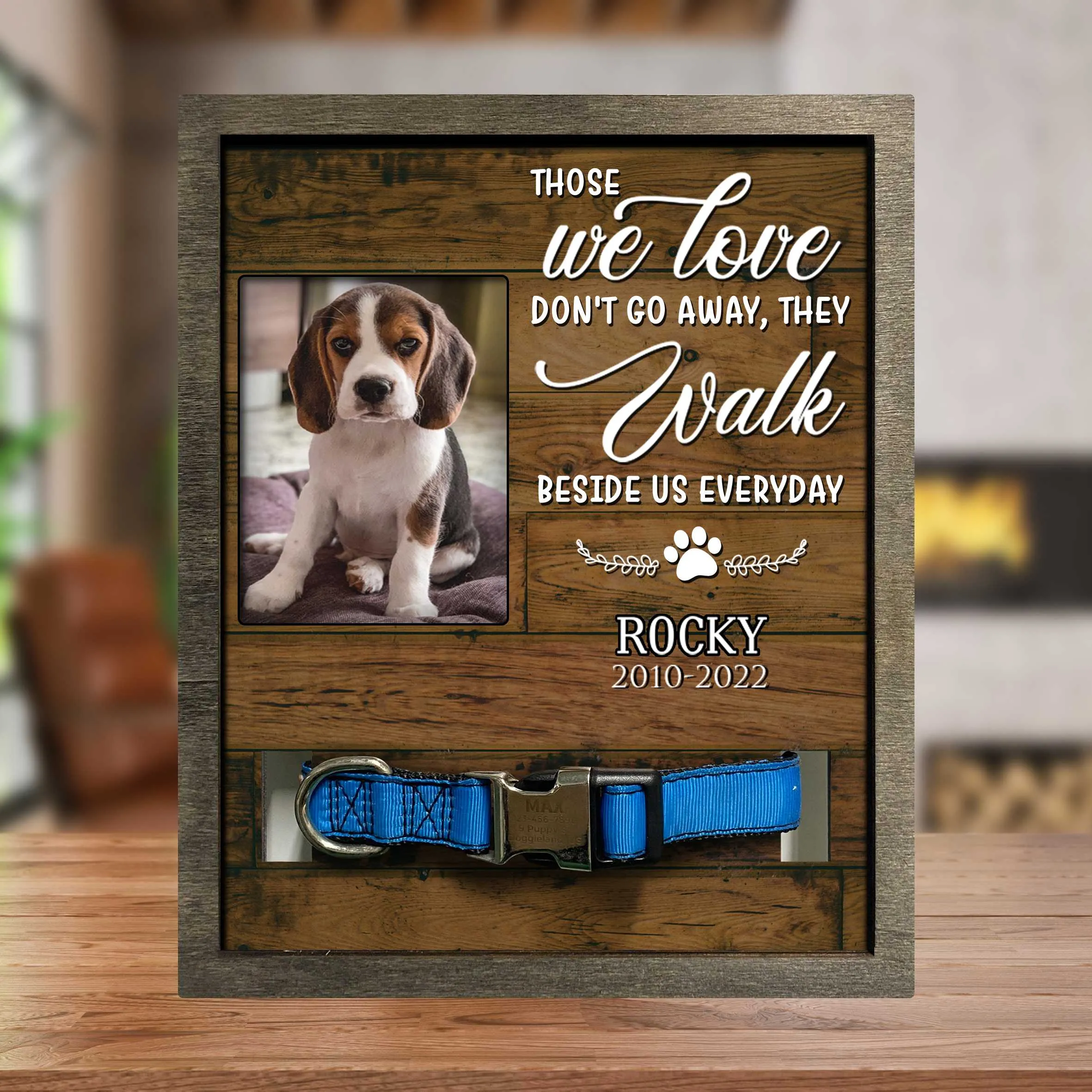 Custom Picture Frame Dead Of  Beagle, Condolence Gift, Loss Of Dog