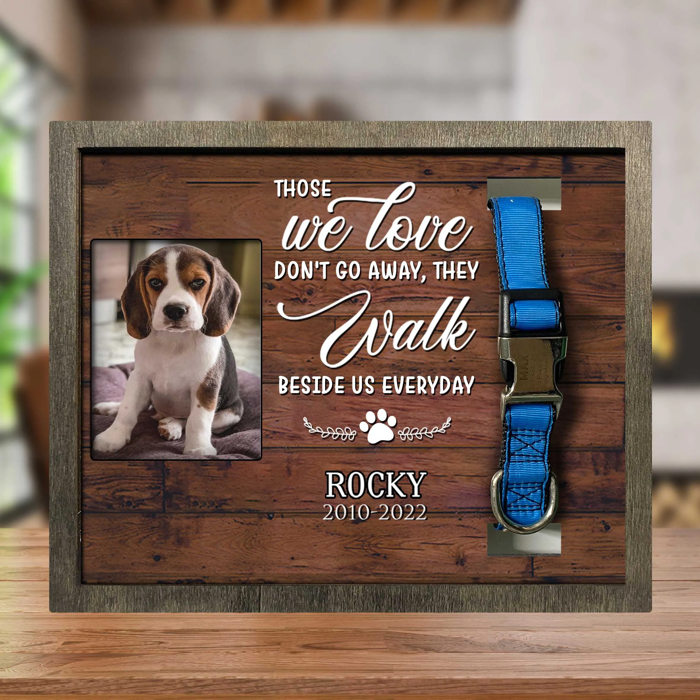 Custom Picture Frame Dead Of  Beagle, Condolence Gift, Loss Of Dog