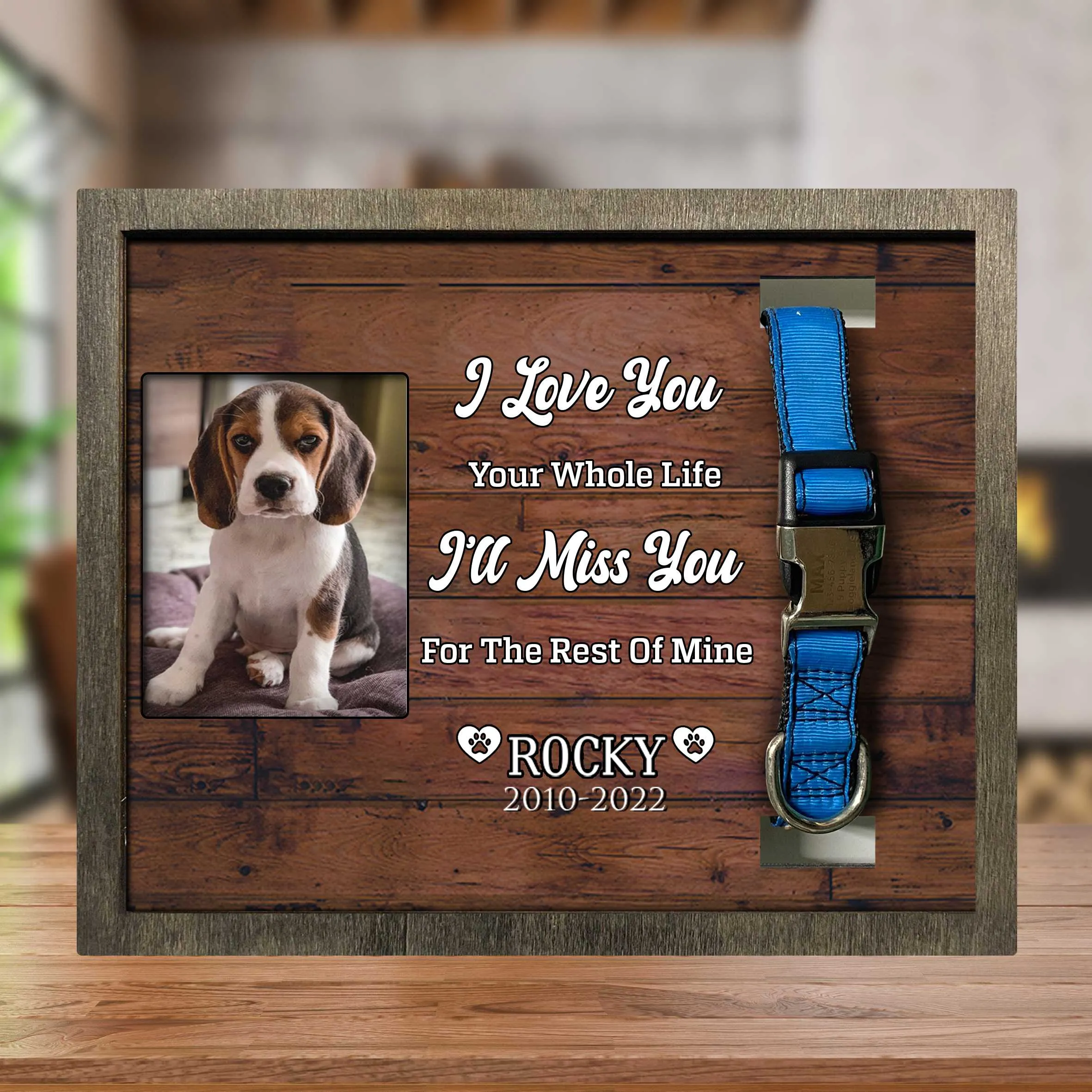 Custom Picture Frame Dead Of  Beagle, Condolence Gift, Loss Of Dog