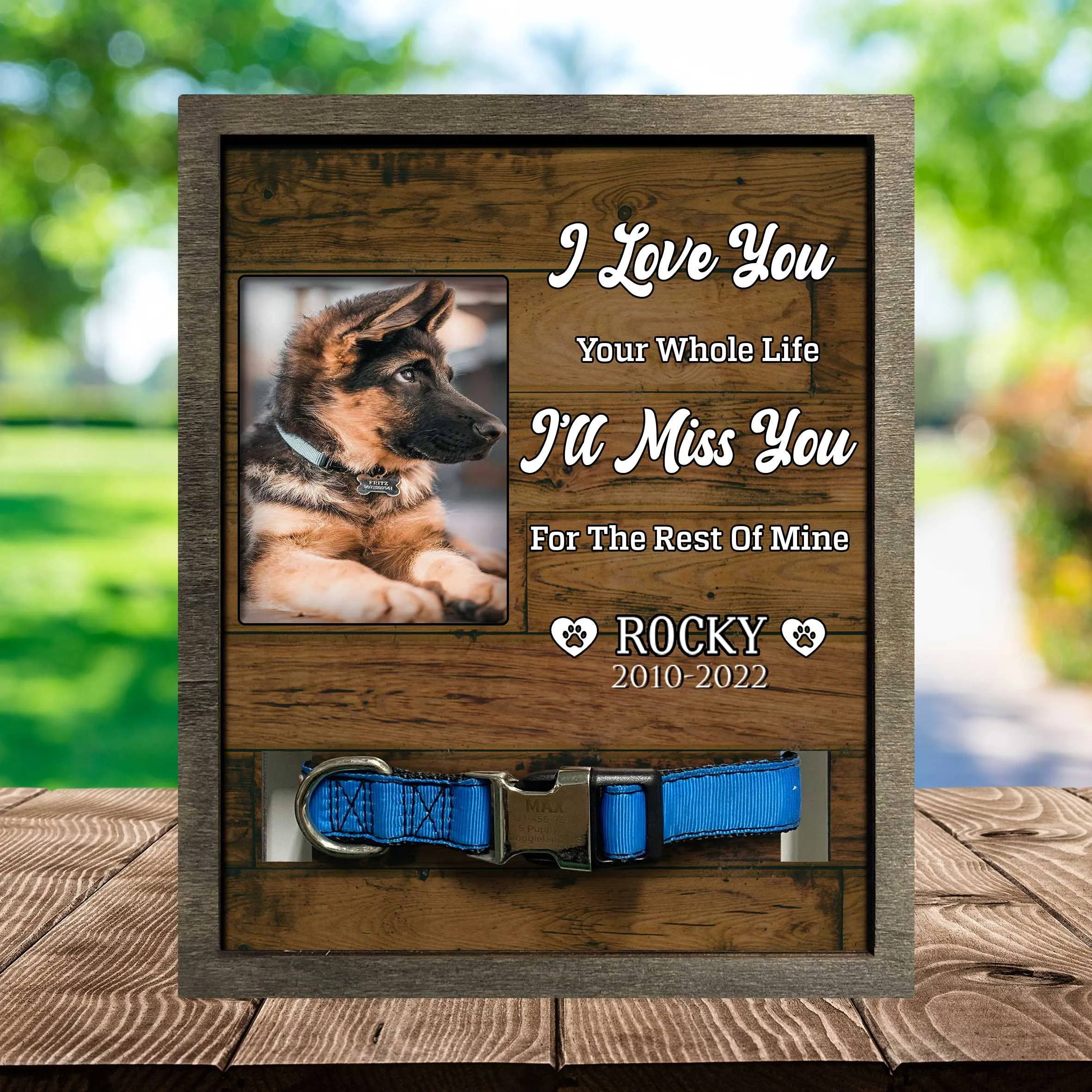 Custom Picture Frame For Loss Of  Dog German Shepherd, Dog Death Sympathy Gifts