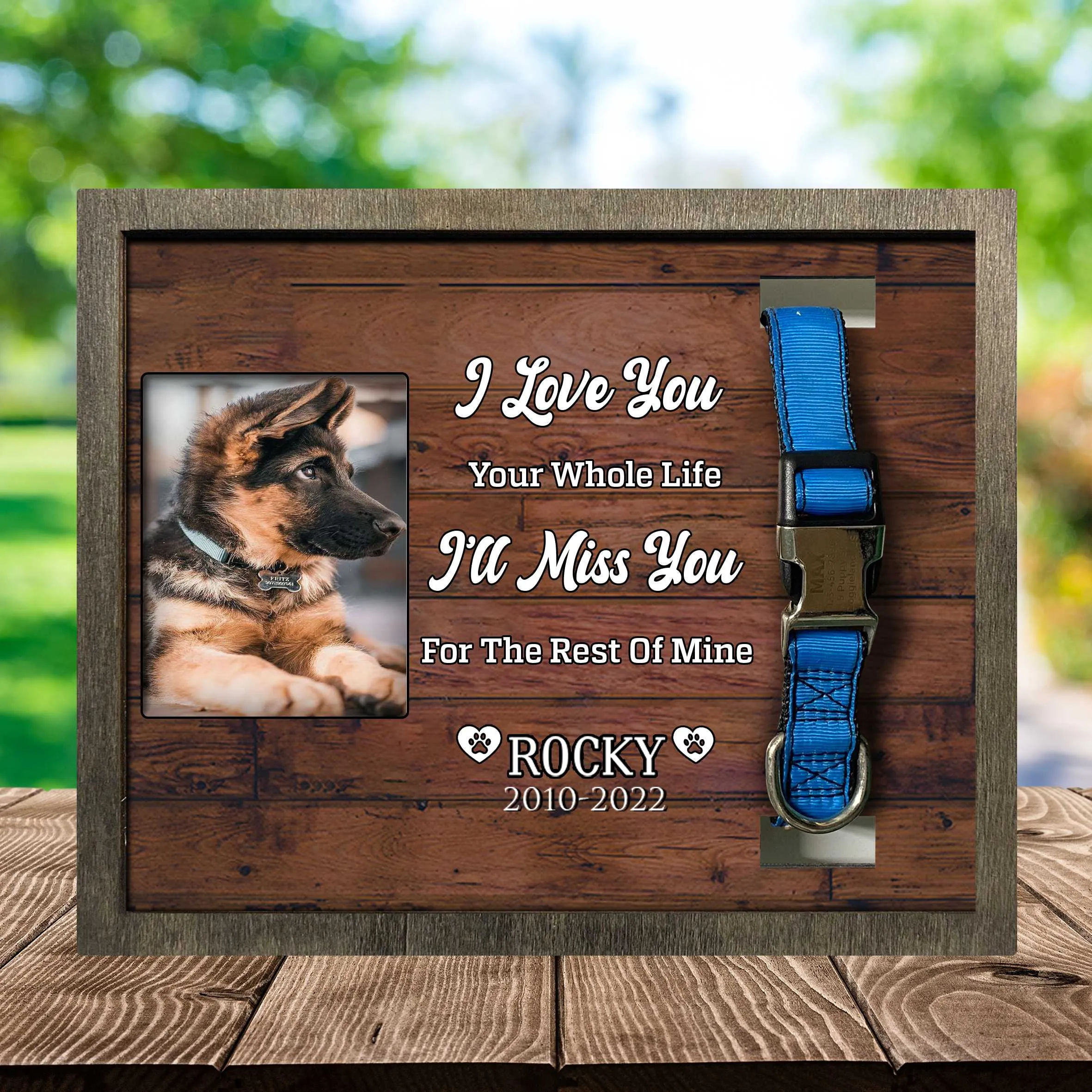 Custom Picture Frame For Loss Of  Dog German Shepherd, Dog Death Sympathy Gifts