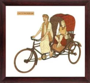 Cycle Rickshaw Wall Hanging Decor 9x10 Inch By India Kreations Decor