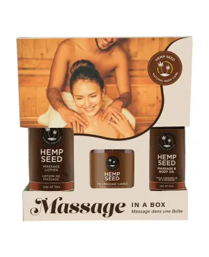 Earthly Body Holiday/Valentines Hemp Seed Massage in a Box - Asst. Isle of You