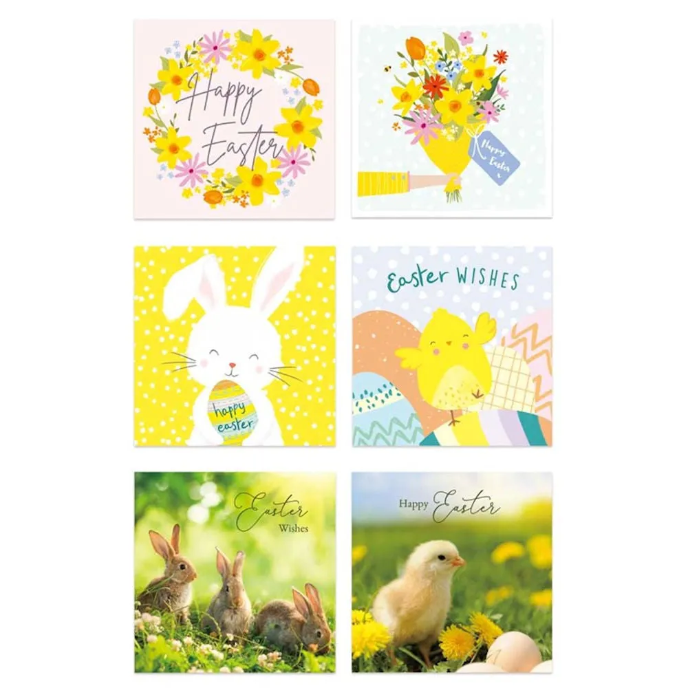 Easter Cards - Assorted 8 Pack Bunny Egg Chick Spring Holiday Greeting