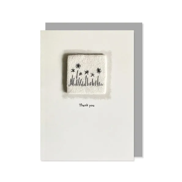 Embroidered Card - Thank You