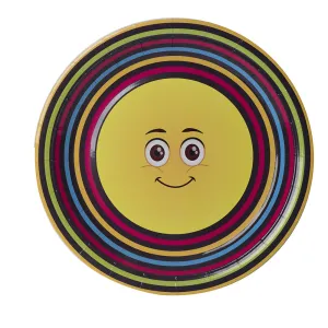 Emoji Colorful Party Supplies 9" Disposable Round Paper Plates 100 Pack