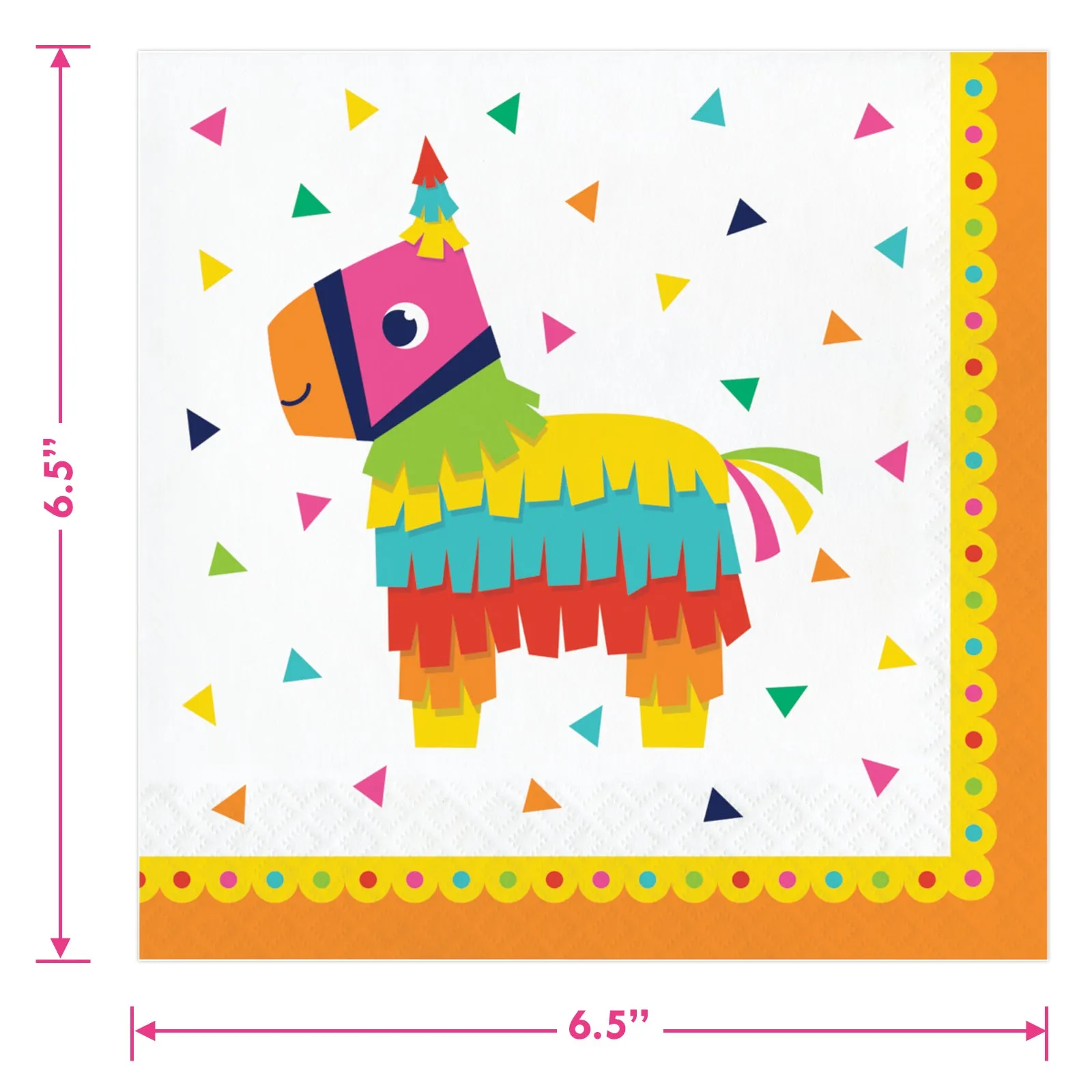 Fiesta Party Supplies for Cinco De Mayo and Summer Parties (Fiesta Party Fringe Paper Dinner Pinata Plates and Luncheon Napkins (Serves 16))