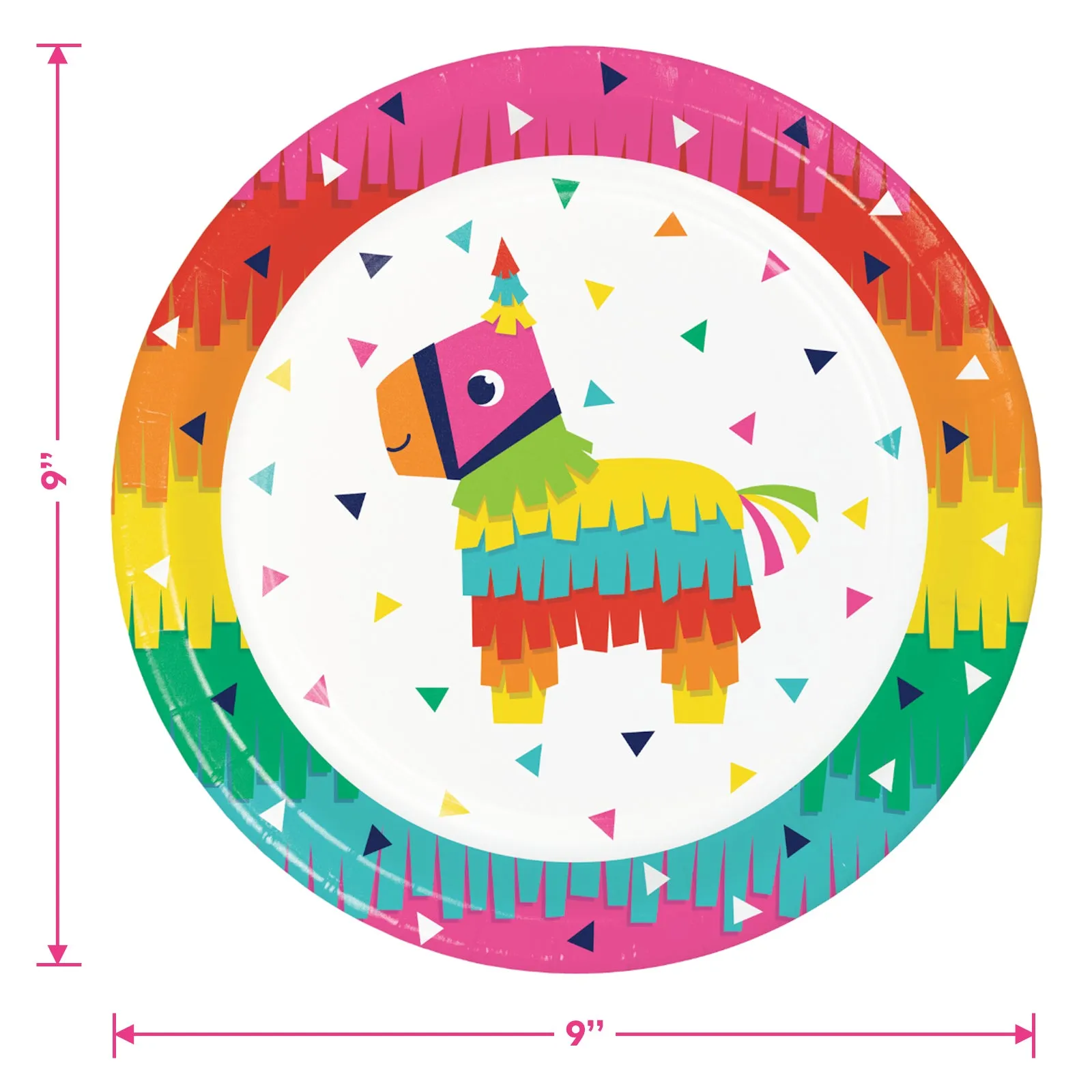 Fiesta Party Supplies for Cinco De Mayo and Summer Parties (Fiesta Party Fringe Paper Dinner Pinata Plates and Luncheon Napkins (Serves 16))