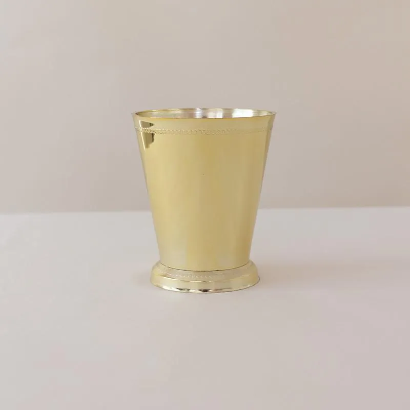 Gold 4'' Mint Julep Plastic Cup