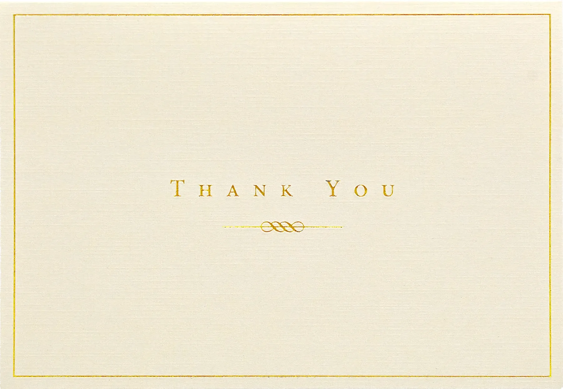 Gold and Cream Thank You Note Cards