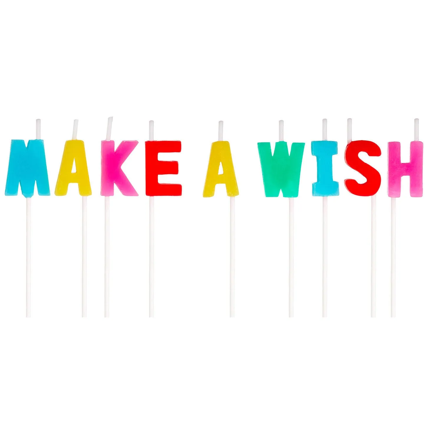 Hallmark ''Make a Wish'' Assorted Color Birthday Candles, Set of 9