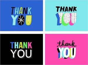 Hallmark Thank You Cards Assortment, Colorful Thanks (48 Cards with Envelopes) for Graduation, Birthday, Bridal Showers and More