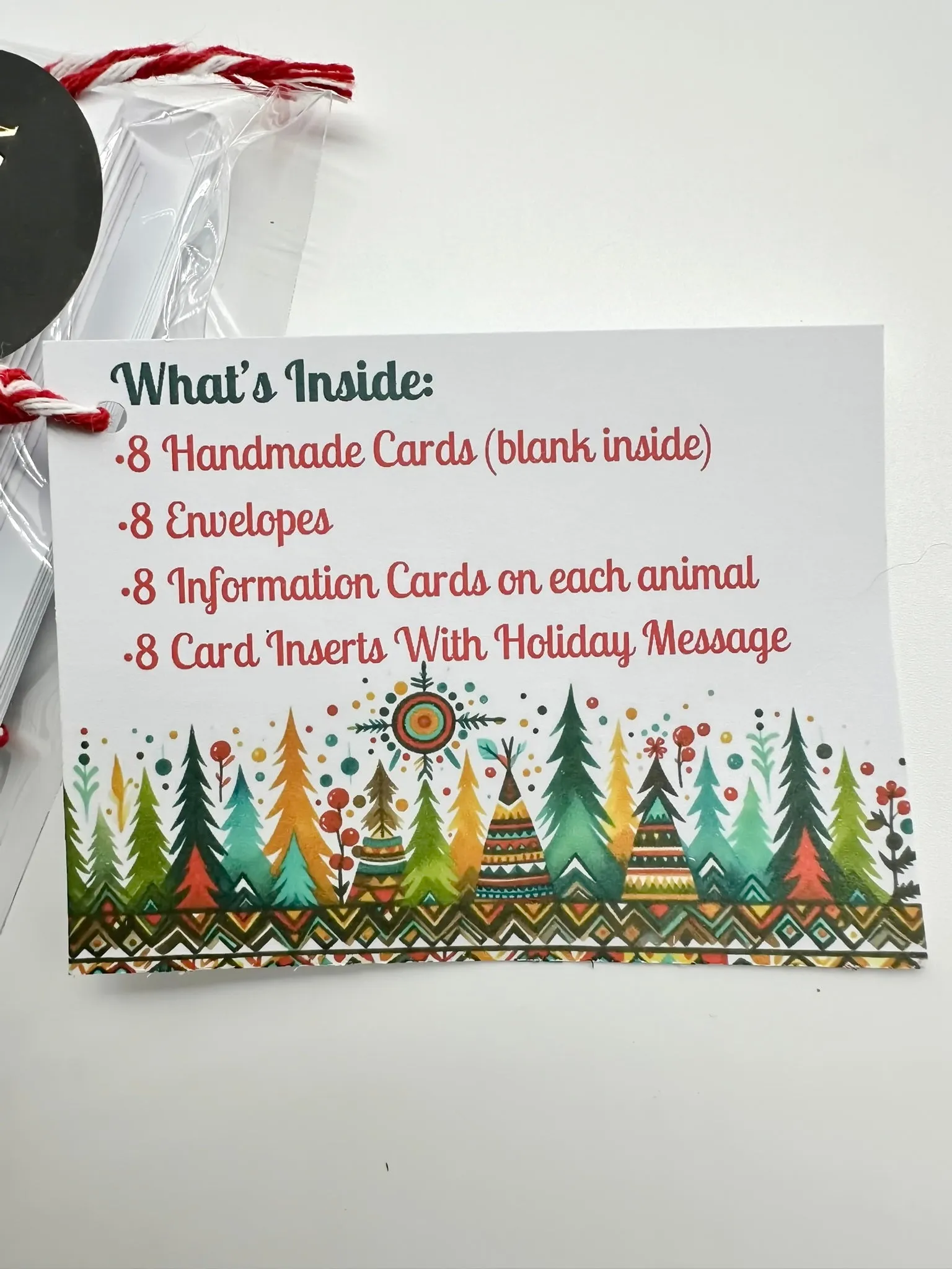 Handmade Holiday / Greeting Cards Set of 8 – Indigenous-Inspired Designs