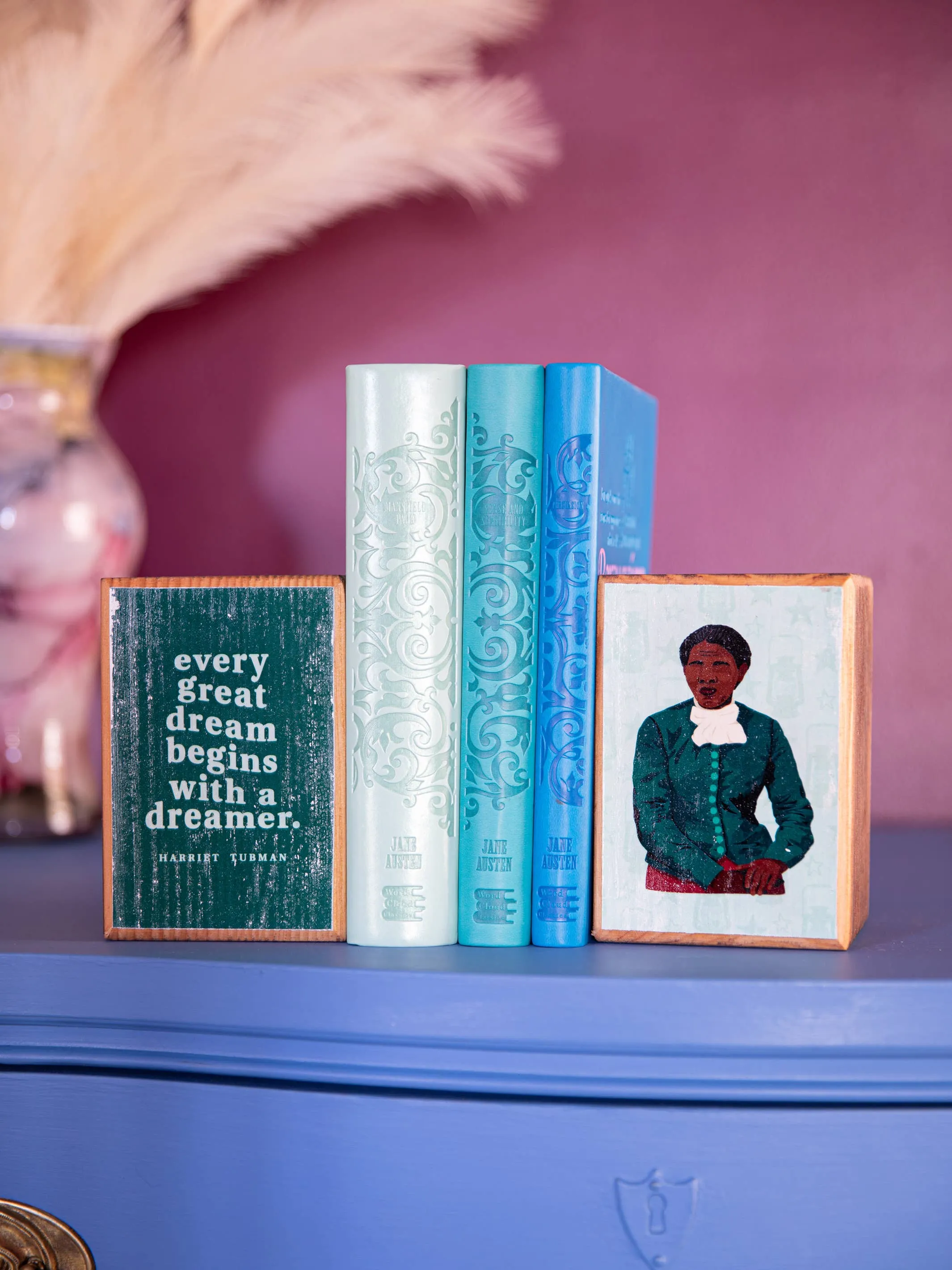 Harriet Tubman Quote Bookend Set