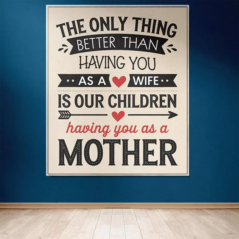 Having You as a Wife and Mother 50" x 60" Gift Woven Jacquard Blanket