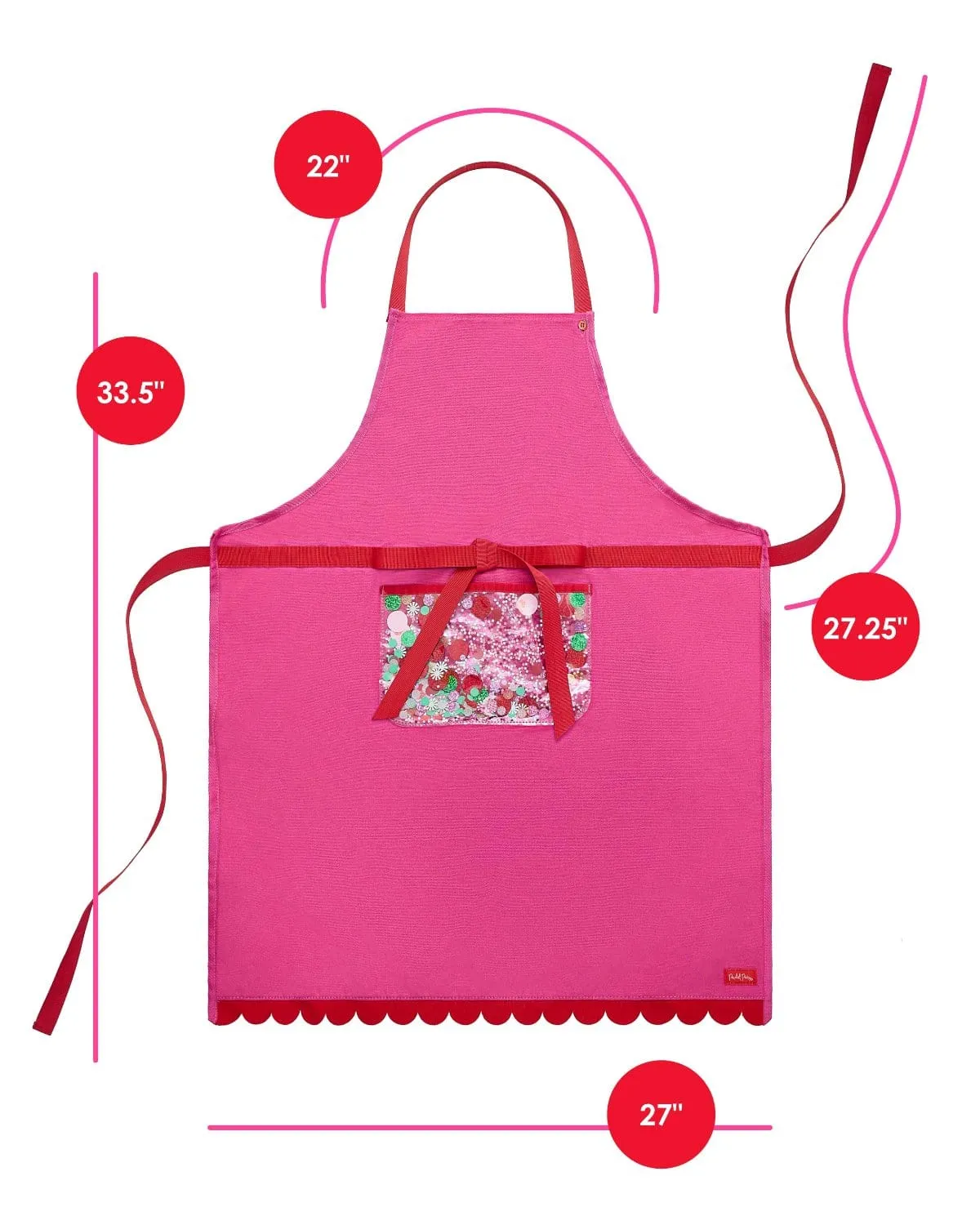 Holiday Spirit Pink Confetti Apron