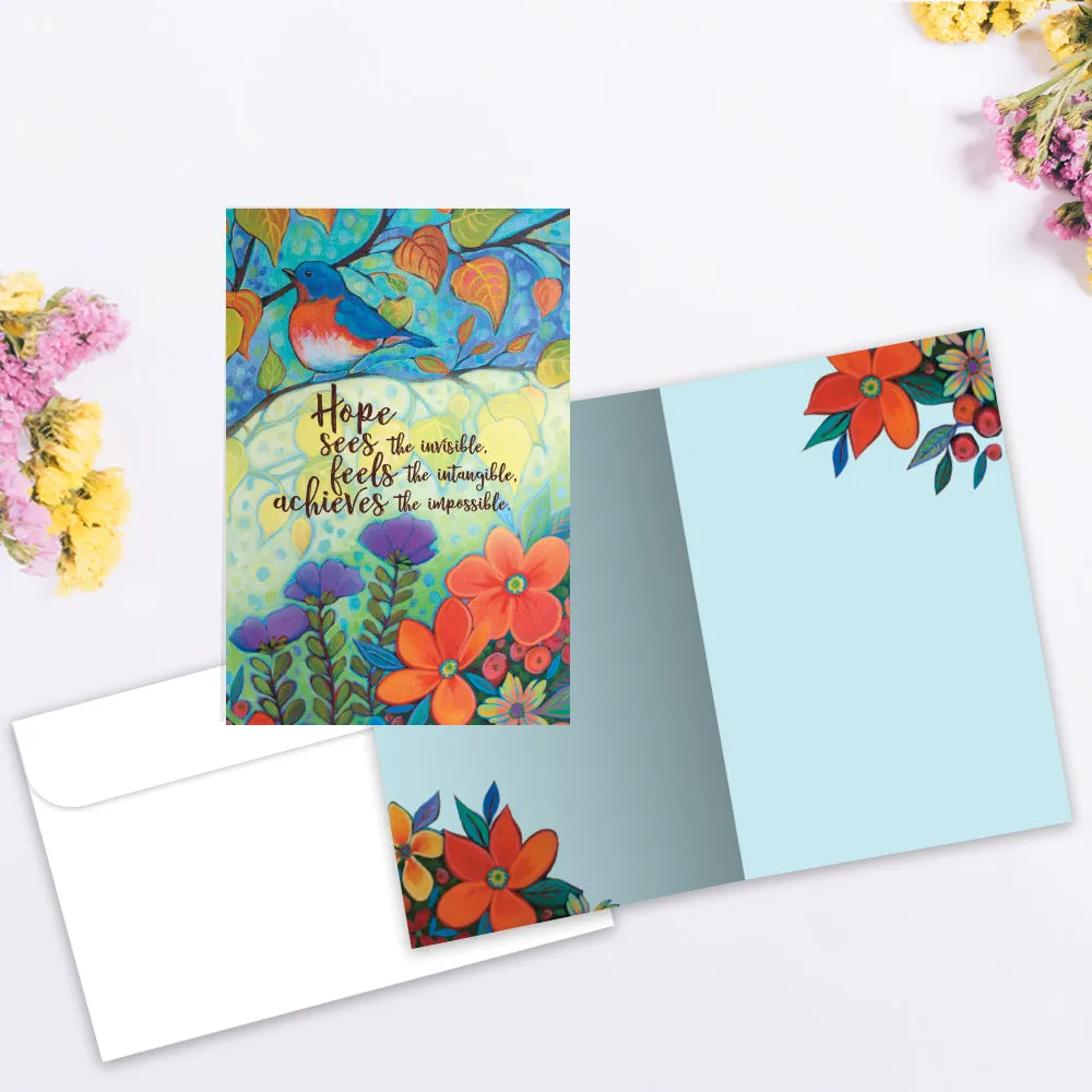 Hopeful Bird 12 Pack Notecards