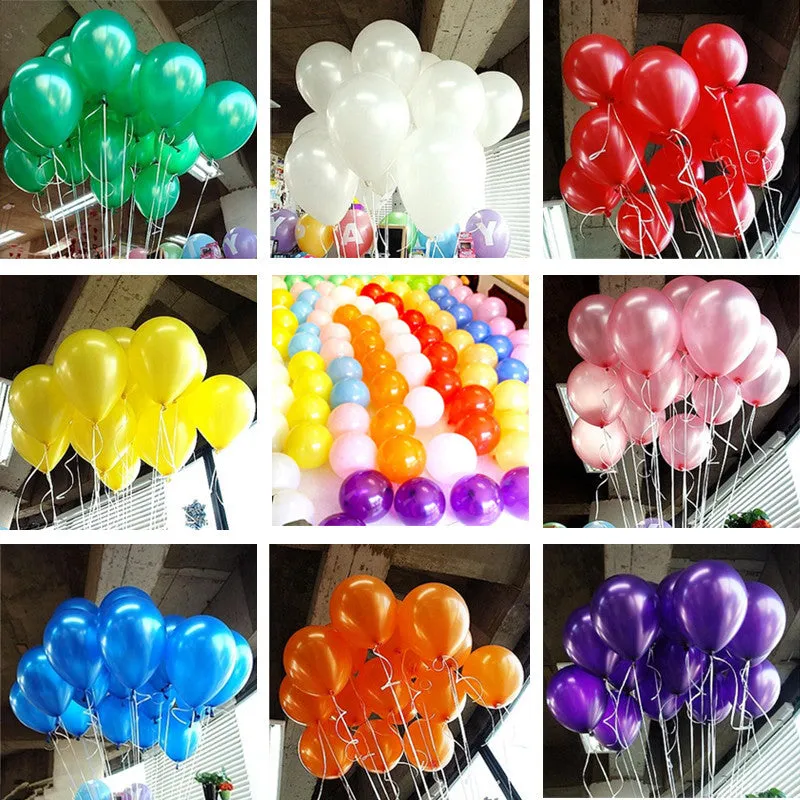 Hot 10pcs/lot 10inch Pearl Balloon Air Balls Inflatable Wedding Party Decoration Birthday Kid Party Float Balloons Kids Toys