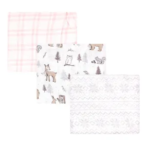 Hudson Baby Cotton Muslin Swaddle Blankets, Winter Forest