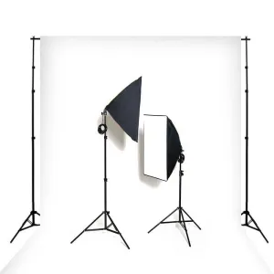 Hypop Double Rectangle Softbox Kit (Includes: Backdrop Stand & Paper Roll)