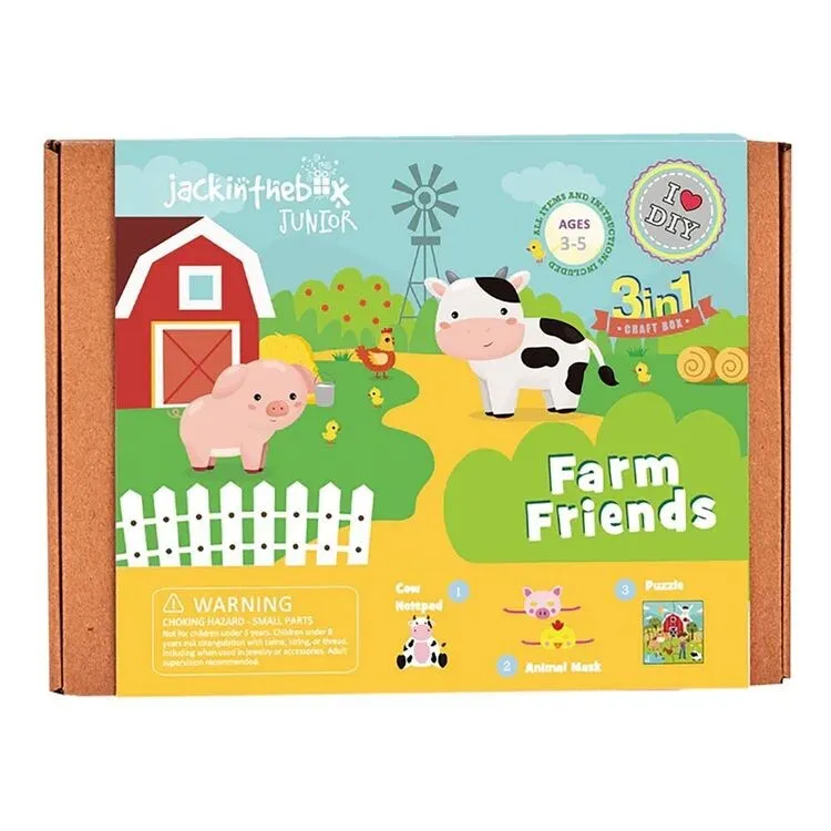 Jack In The Box 3 in 1 Craft Kits Farm Friends