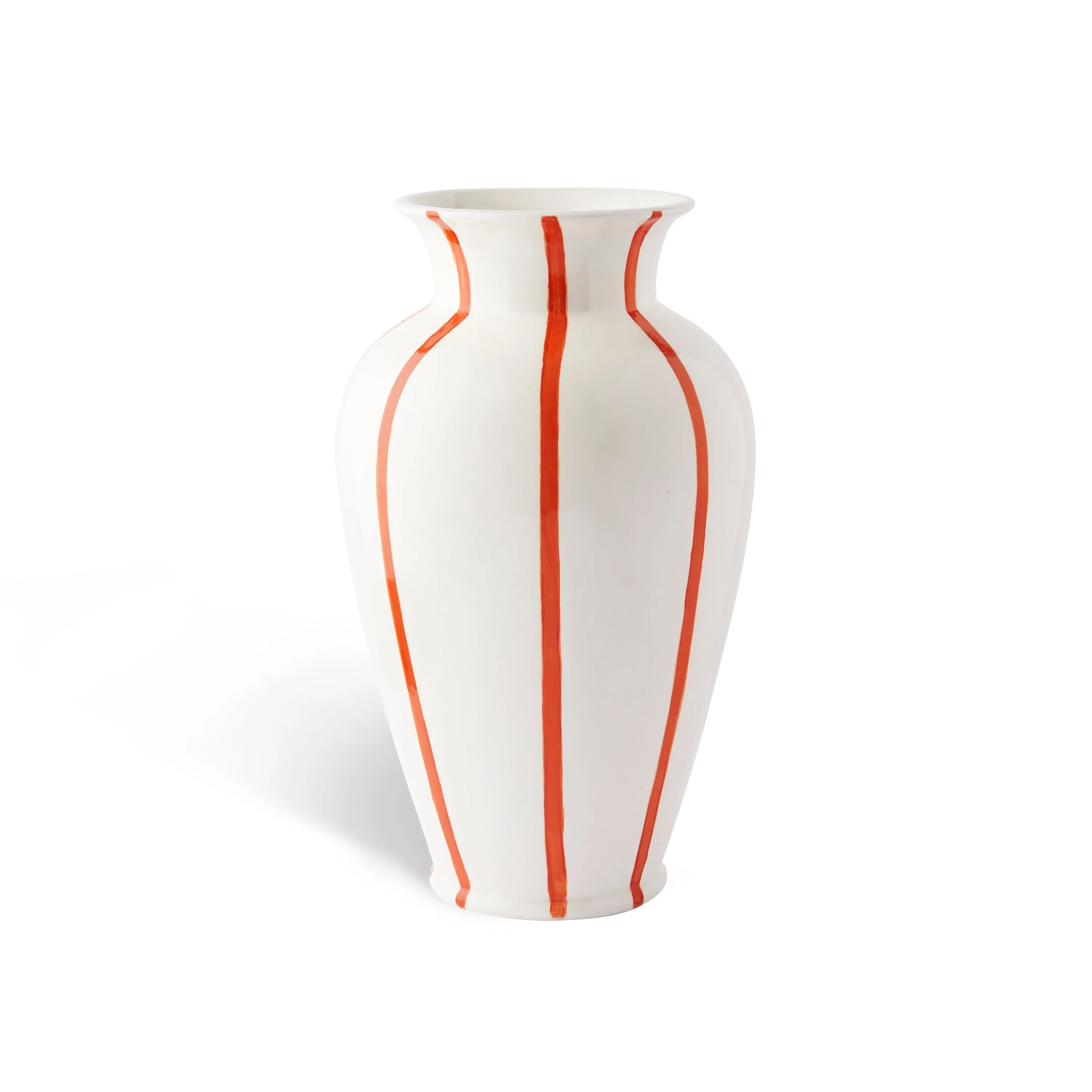 Jardin Small Hand-Painted Vase in Red (6"H)