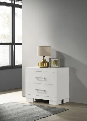 Jessica 2-drawer Nightstand White