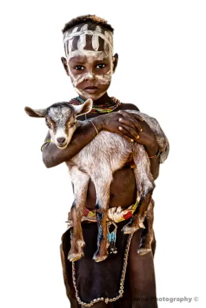 Jonathan-Little Kara Boy With Goat- 24 x 35