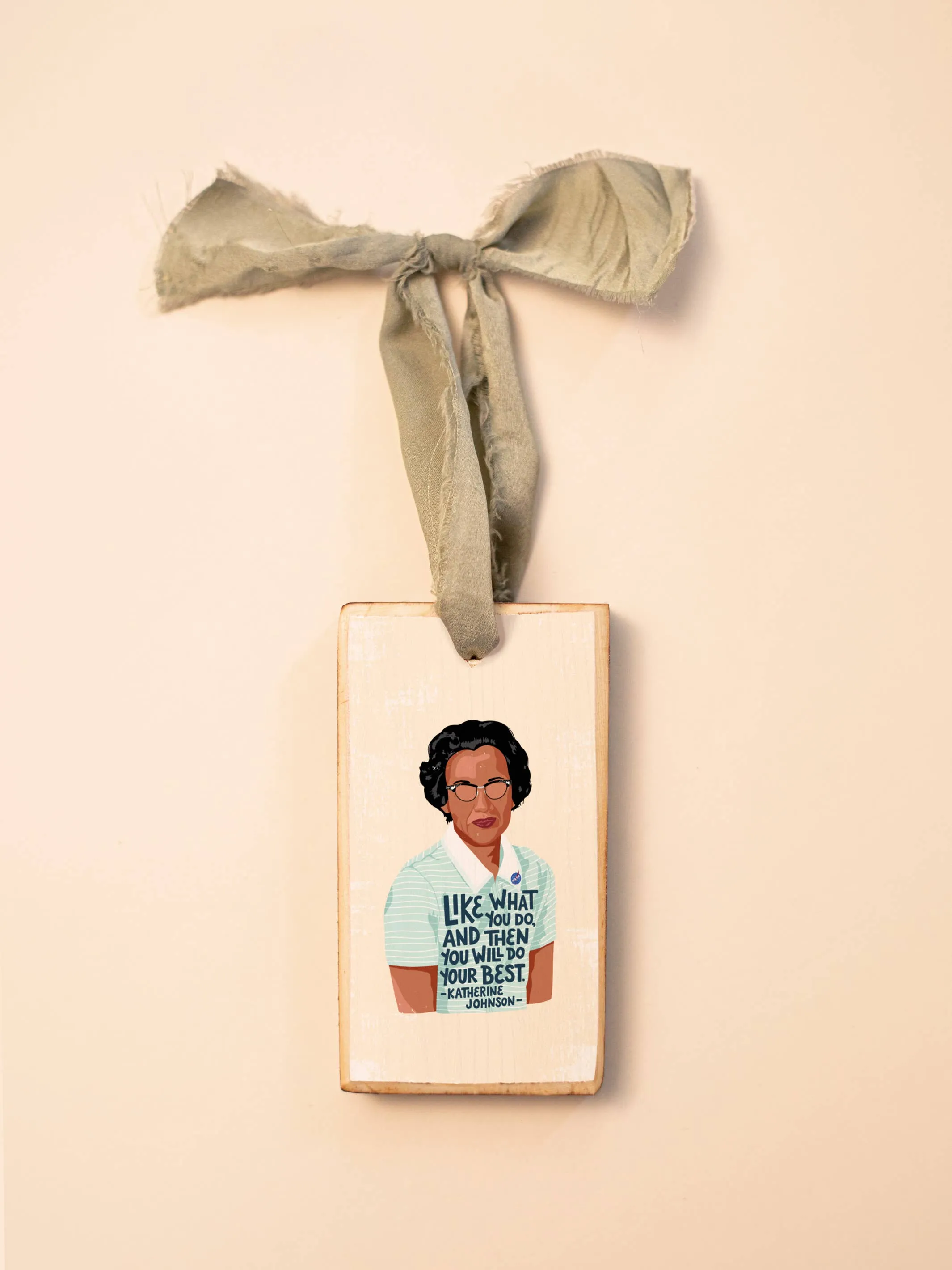 Katherine Johnson Wood Holiday Ornament