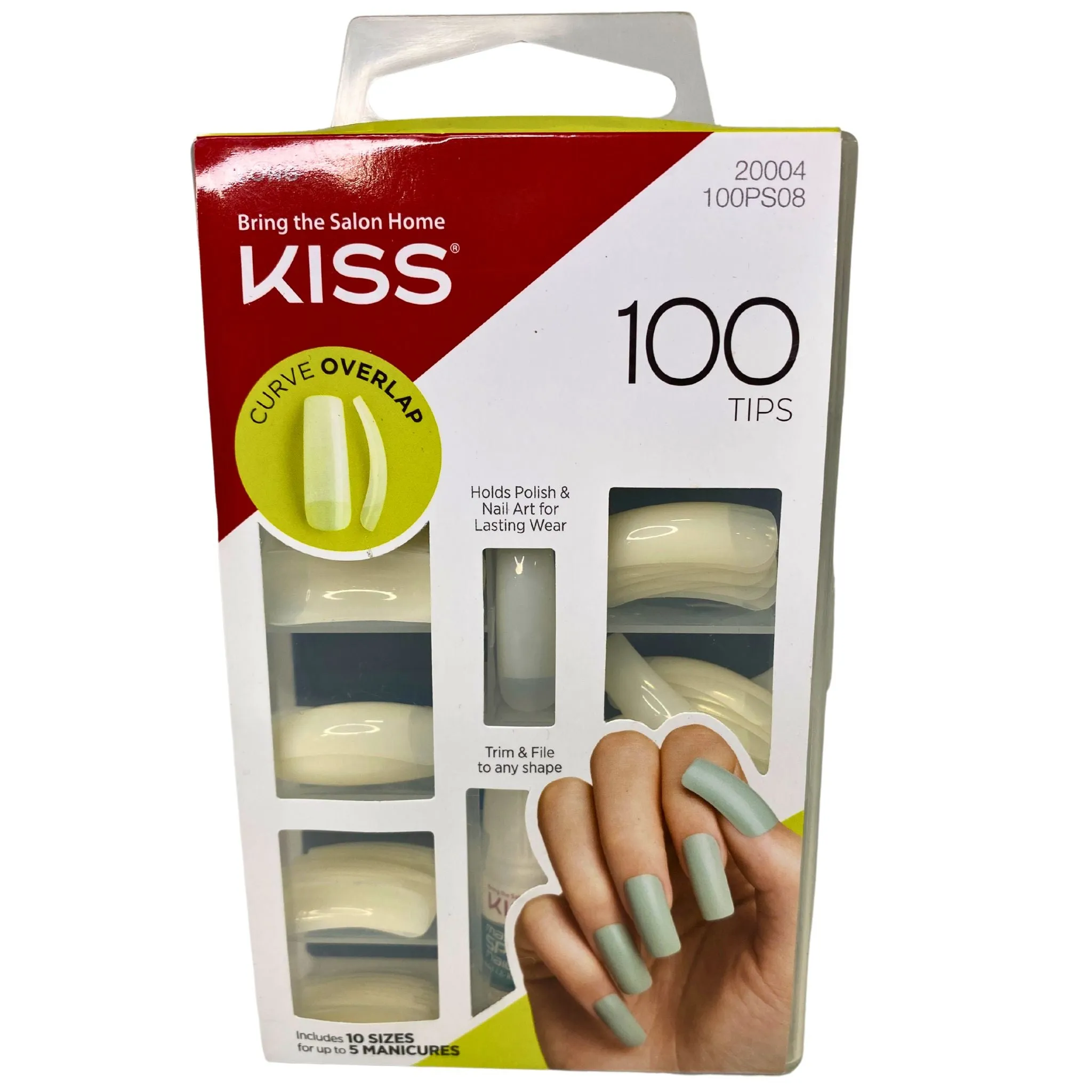 Kiss Bring The Salon Home 100 Tips Includes 10 sizes (24 Pcs Lot)