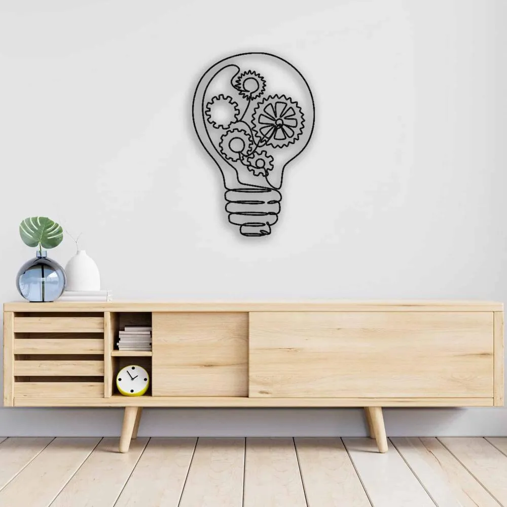 Light Bulb Metal Wall Art