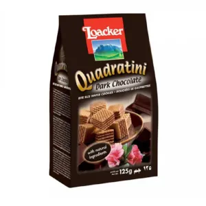 Loacker Quadratini Wafer Dark Chocolate 125gm