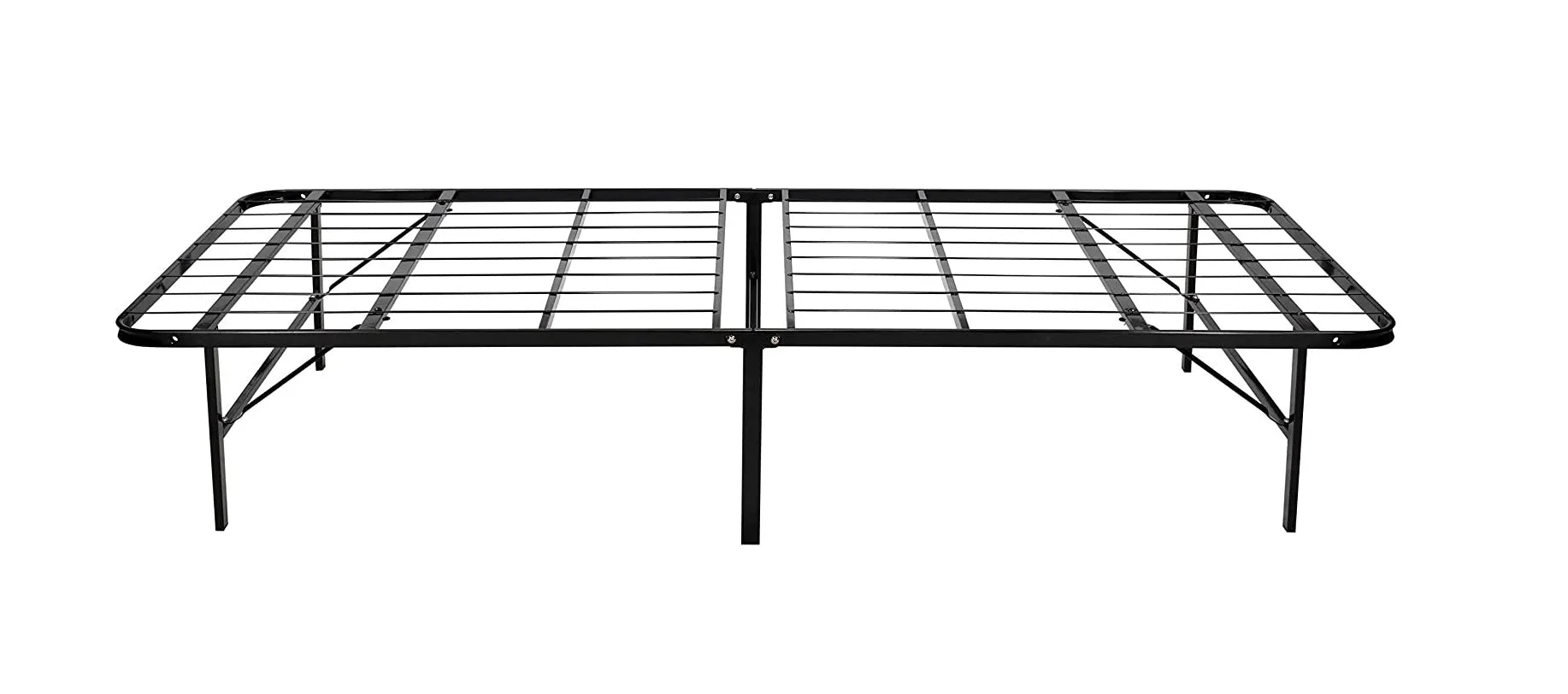 Metallic Black Platform Mesh Bed Frame