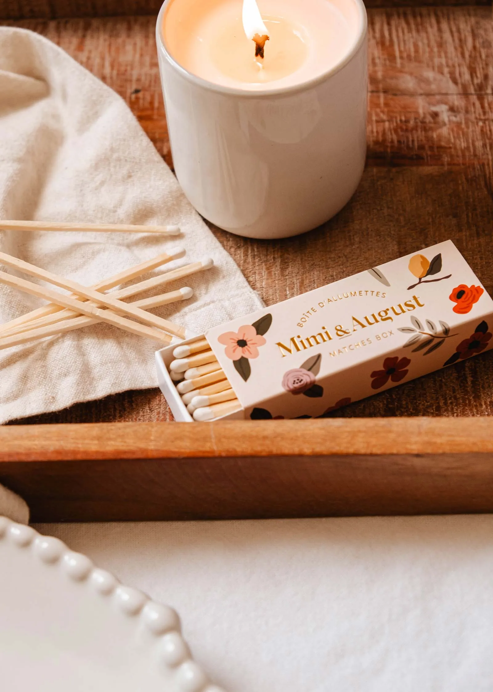 Mimi Floral Matchbox - 30 Sticks