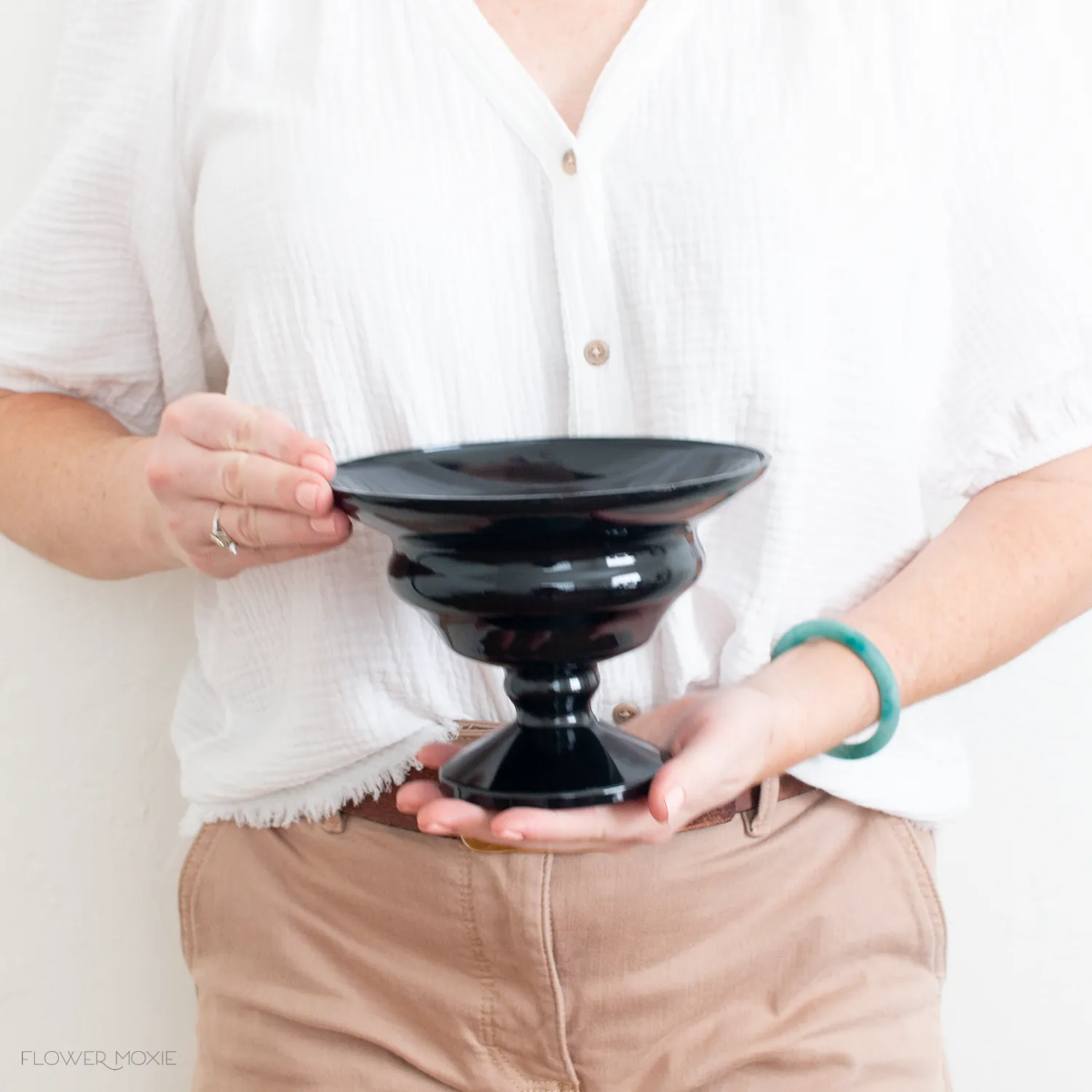 Modern Black Plastic Compote