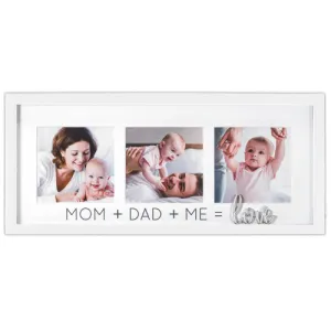 Mom   Dad   Me = Love Multi 4x4 Photo Frame