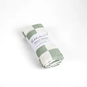 Muslin Blanket - Teal Check