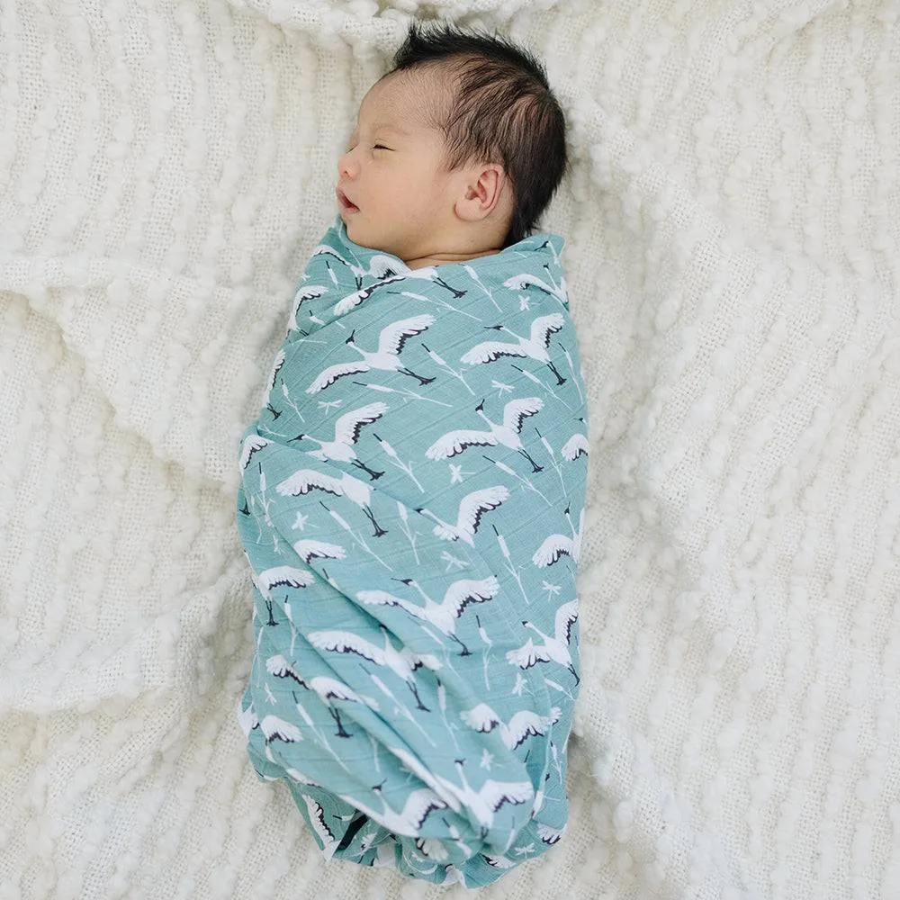 Muslin Swaddle Blanket Set Oh So Soft Crane   Dragonfly