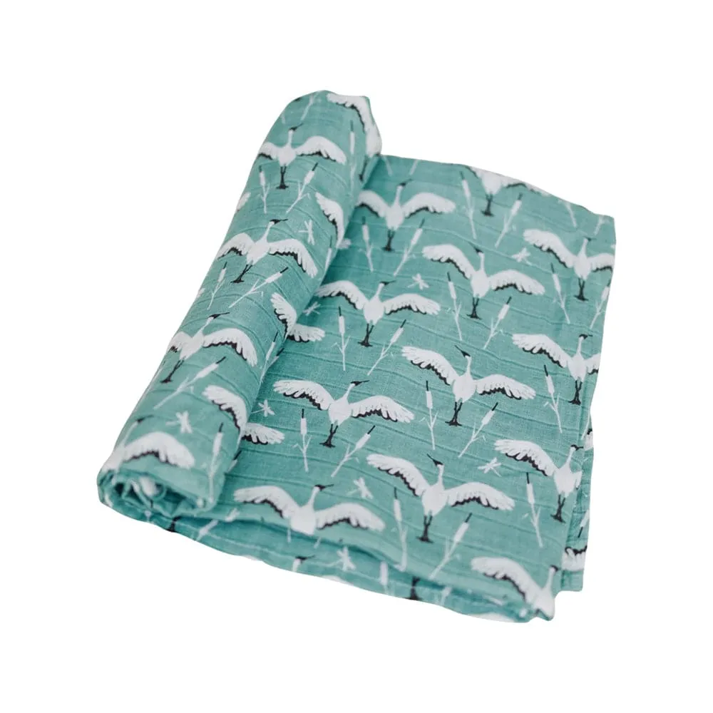 Muslin Swaddle Blanket Set Oh So Soft Crane   Dragonfly