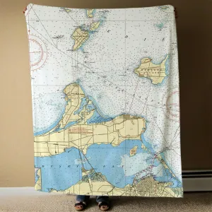 Nautical Chart Blankets, Ohio Coastal Maps