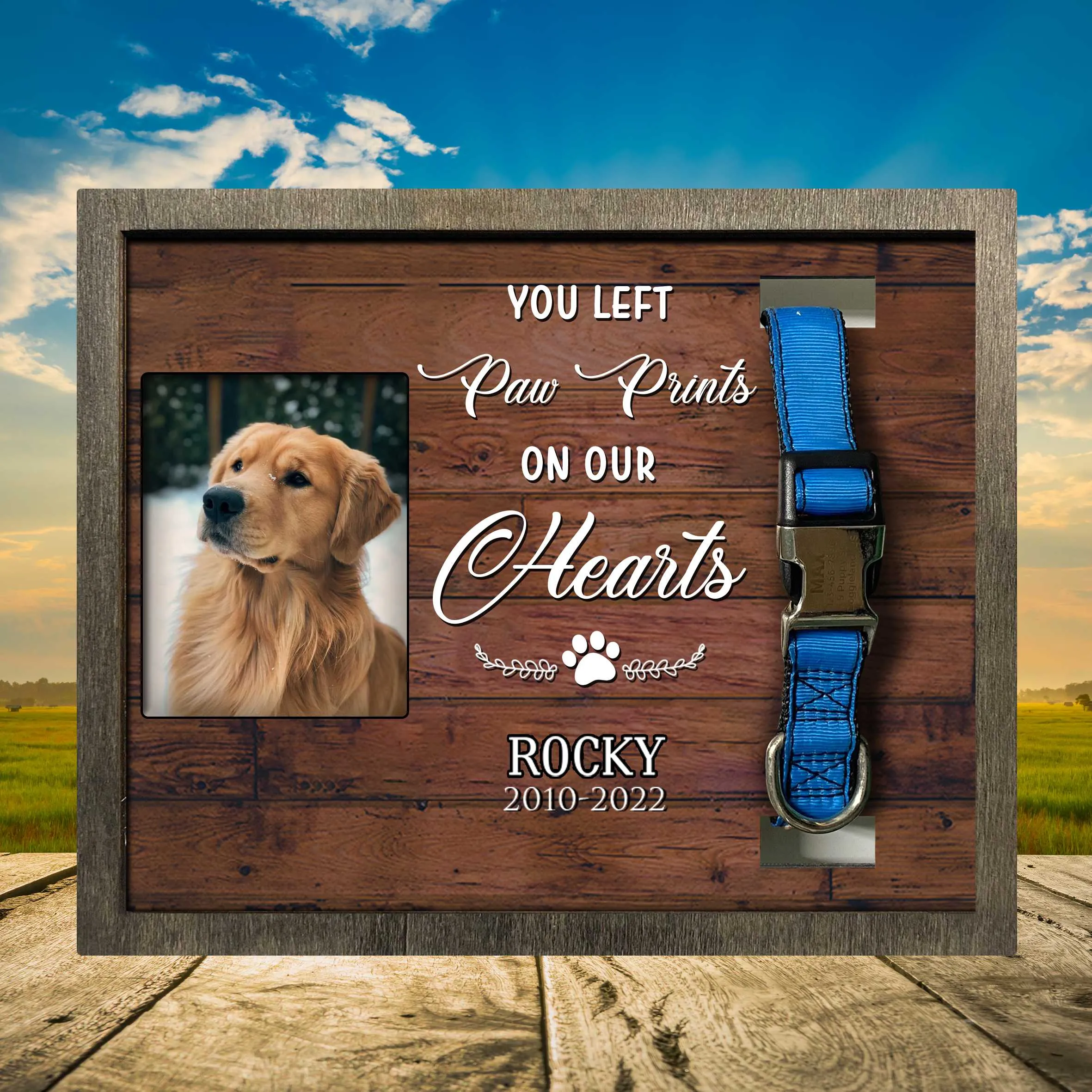 Pawprints Left By You, Custom Photo, Name Memorial Lost Of Dog, Gift To Pet Lovers